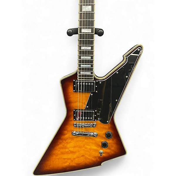 Used Schecter Guitar Research E-1 CUSTOM Amber Solid Body Electric Guitar