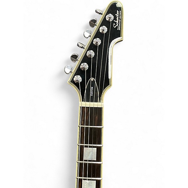 Used Schecter Guitar Research E-1 CUSTOM Amber Solid Body Electric Guitar