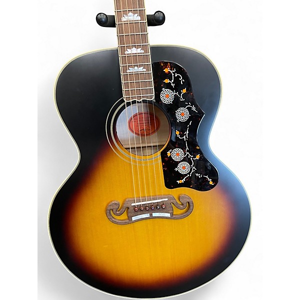 Used Epiphone SJ200 Sunburst Acoustic Electric Guitar