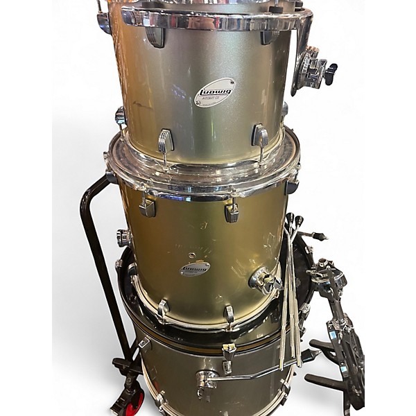 Used Ludwig 3 Piece Accent CS Gold Drum Kit