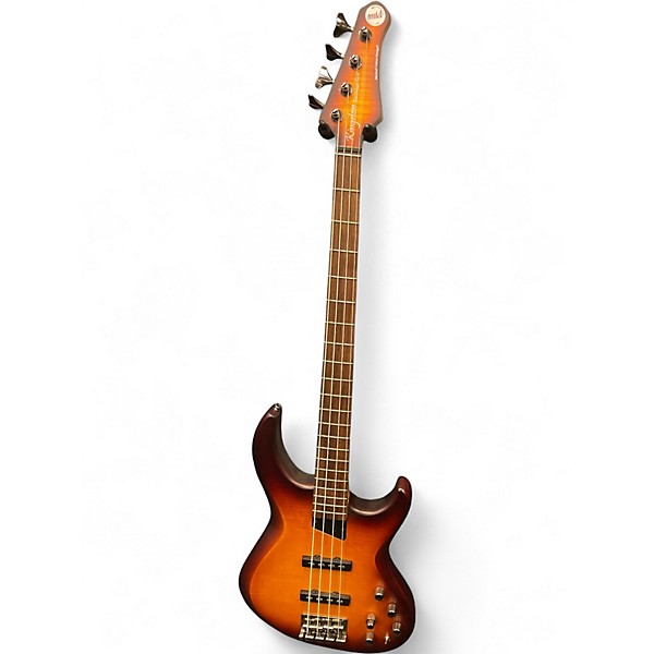 Used Kingston Michael Tobias Designs Saratoga Deluxe Deep Cherry Burst Electric Bass Guitar