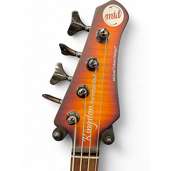 Used Kingston Michael Tobias Designs Saratoga Deluxe Deep Cherry Burst Electric Bass Guitar
