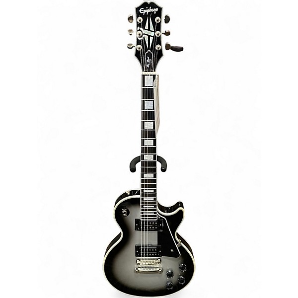 Used Epiphone Les Paul Custom Silverburst Solid Body Electric Guitar
