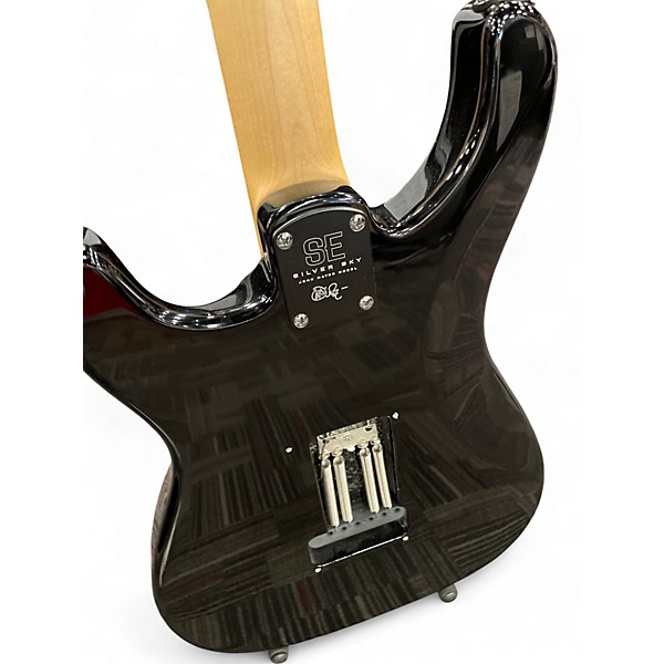 Used PRS SE Silver Sky Black and White Solid Body Electric Guitar