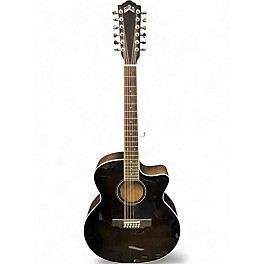 Used Guild F-2512CE Deluxe Trans Black Burst 12 String Acoustic Electric Guitar