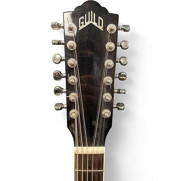 Used Guild F-2512CE Deluxe Trans Black Burst 12 String Acoustic Electric Guitar