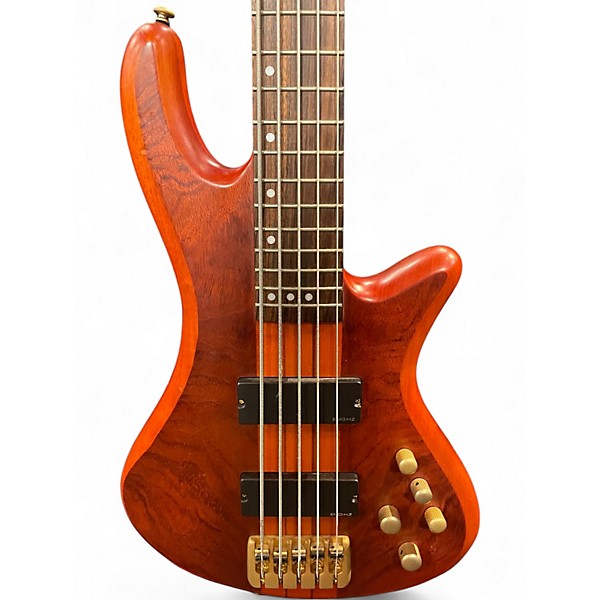 Used Schecter Guitar Research Stiletto Studio 5 String honey satin Electric Bass Guitar