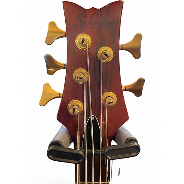 Used Schecter Guitar Research Stiletto Studio 5 String honey satin Electric Bass Guitar