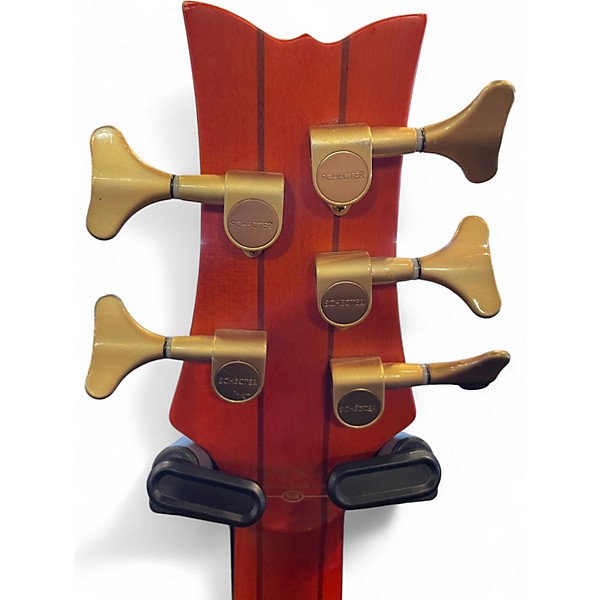 Used Schecter Guitar Research Stiletto Studio 5 String honey satin Electric Bass Guitar