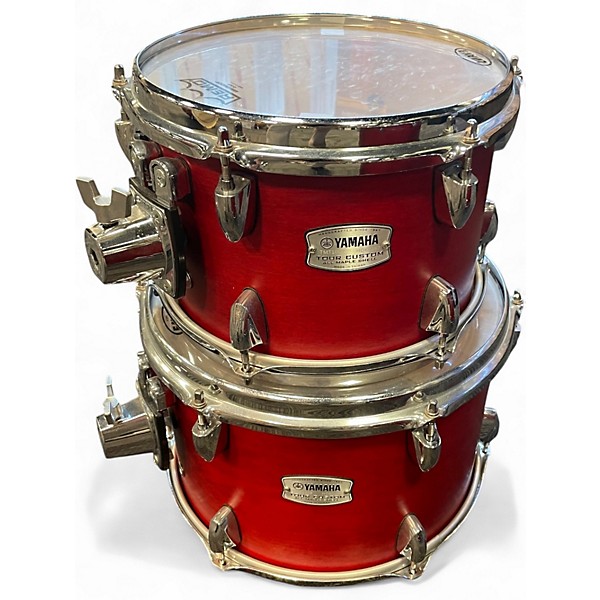 Used Yamaha 4 Piece Tour Custom Candy Apple Red Drum Kit