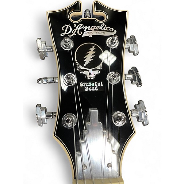 Used D'Angelico Premier Grateful Dead DC Red White and Blue Lightning Hollow Body Electric Guitar