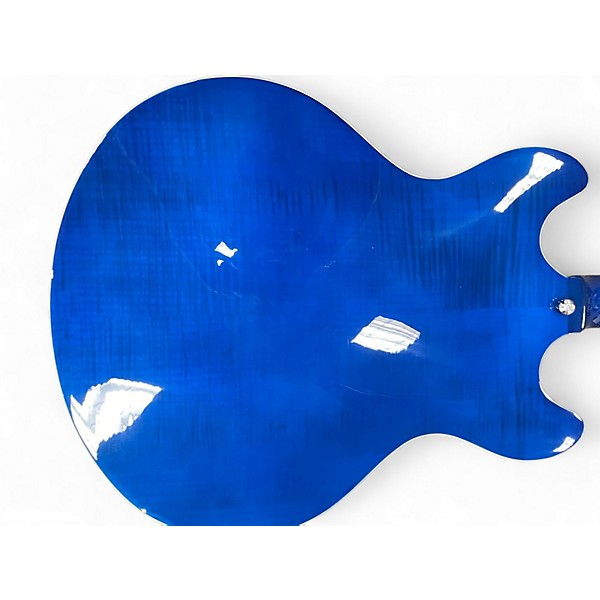 Used D'Angelico Premier Grateful Dead DC Red White and Blue Lightning Hollow Body Electric Guitar