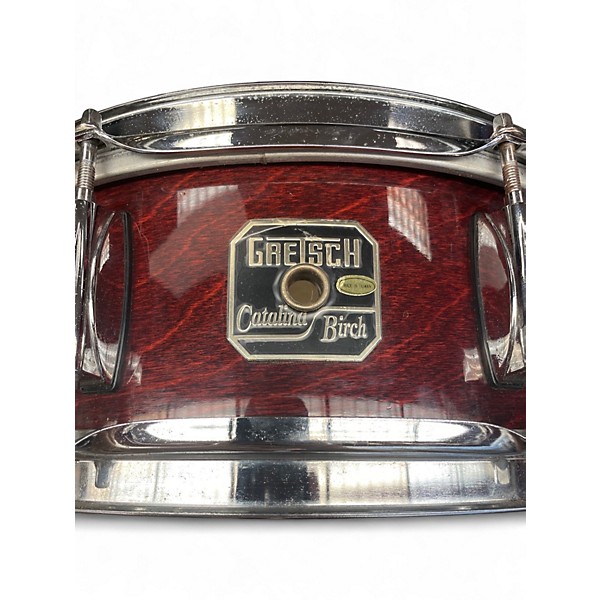 Used Gretsch Drums 14X5 Catalina Birch Snare Crimson Red Drum