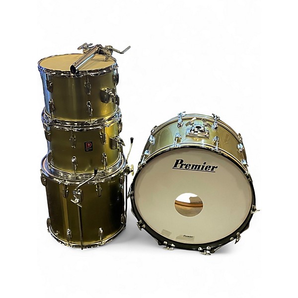 Vintage 1970s Premier 4 Piece Birch Gold Drum Kit