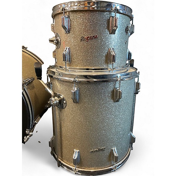 Vintage 1960s Rogers 3 Piece Cleveland Series Holiday Champagne Sparkle Drum Kit
