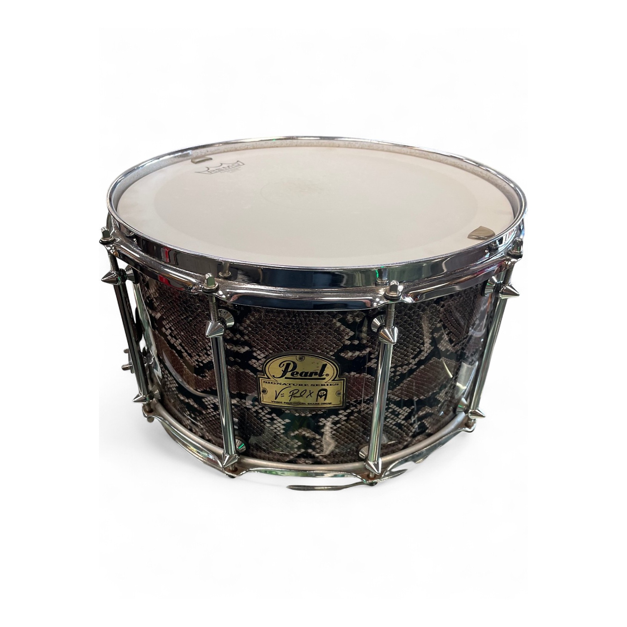 Used Pearl 14X8 VP1480 VINNIE PAUL SNARE SNAKESKIN Drum