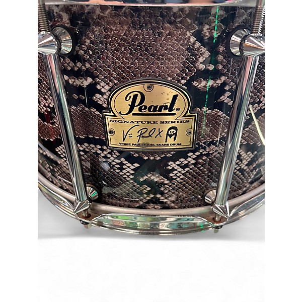 Used Pearl 14X8 VP1480 VINNIE PAUL SNARE SNAKESKIN Drum