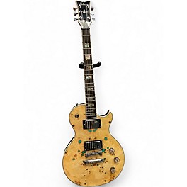 Used Schecter Guitar Research Solo II Custom Natural Gloss Burl Turquoise Solid Body Electric Guitar