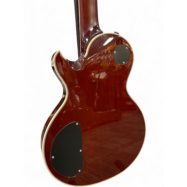 Used Schecter Guitar Research Solo II Custom Natural Gloss Burl Turquoise Solid Body Electric Guitar