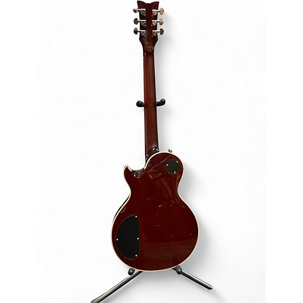 Used Schecter Guitar Research Solo II Custom Natural Gloss Burl Turquoise Solid Body Electric Guitar