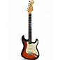 Used 2002 Fender Strat Am deluxe 3 Tone Sunburst Solid Body Electric Guitar