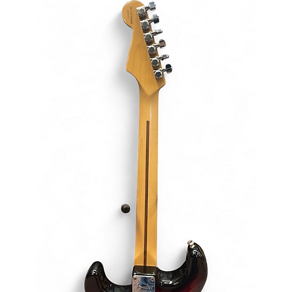 Used 2002 Fender Strat Am deluxe 3 Tone Sunburst Solid Body Electric Guitar