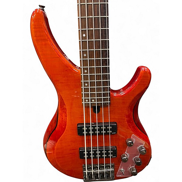 Used Yamaha TRBX605FM Amber Electric Bass Guitar
