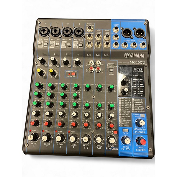 Used Yamaha MG10XU 10 Channel Mixer with Effects Unpowered Mixer