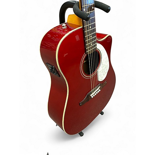 Used Fender Sonoran Candy Apple Red Acoustic Electric Guitar
