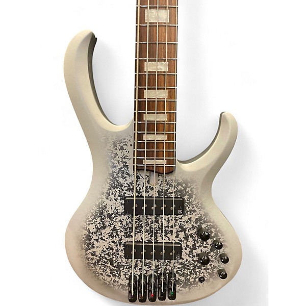 Used Ibanez BTB25TH5 Silver Blizzard Matte Electric Bass Guitar