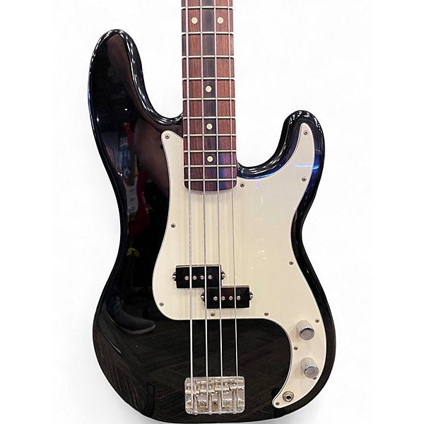 Used Fender Standard Precision Bass Black Electric Bass Guitar