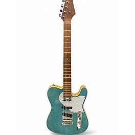 Used Aria 615-MKII - NASHVILLE TURQUOISE BLUE Solid Body Electric Guitar