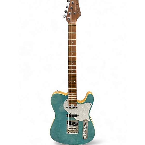 Used Aria 615-MKII - NASHVILLE TURQUOISE BLUE Solid Body Electric Guitar