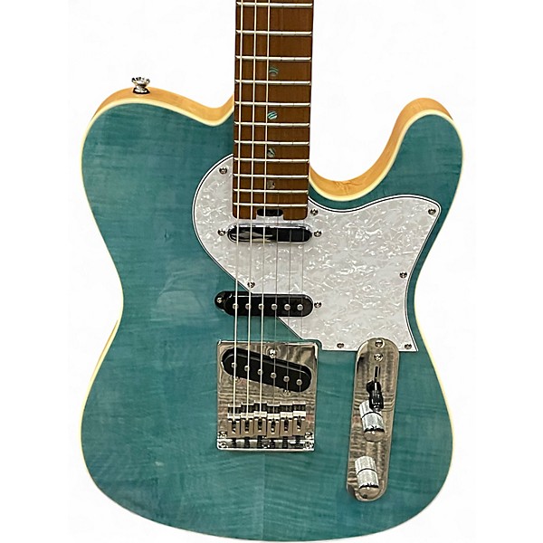 Used Aria 615-MKII - NASHVILLE TURQUOISE BLUE Solid Body Electric Guitar