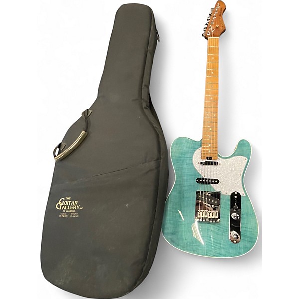 Used Aria 615-MKII - NASHVILLE TURQUOISE BLUE Solid Body Electric Guitar