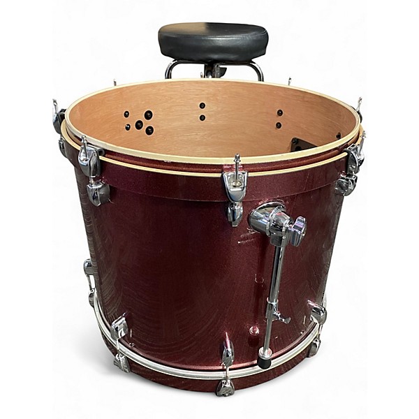 Used Pearl 5 Piece Export Burgundy Drum Kit