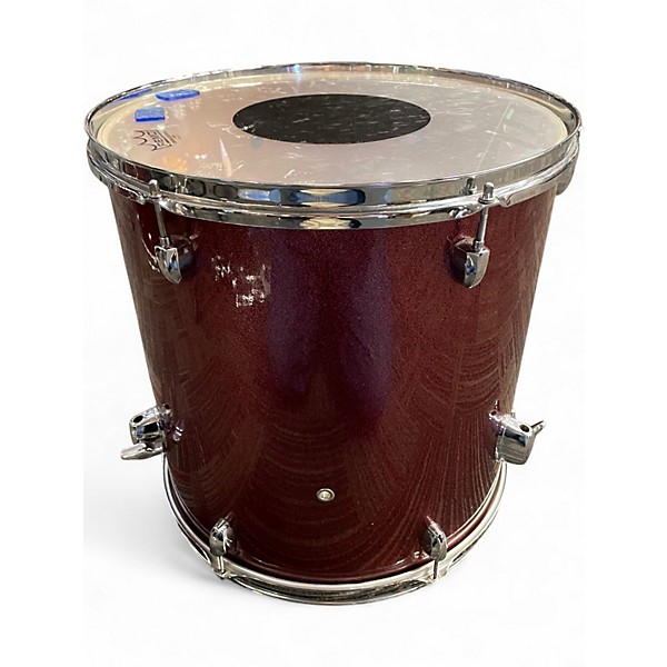 Used Pearl 5 Piece Export Burgundy Drum Kit