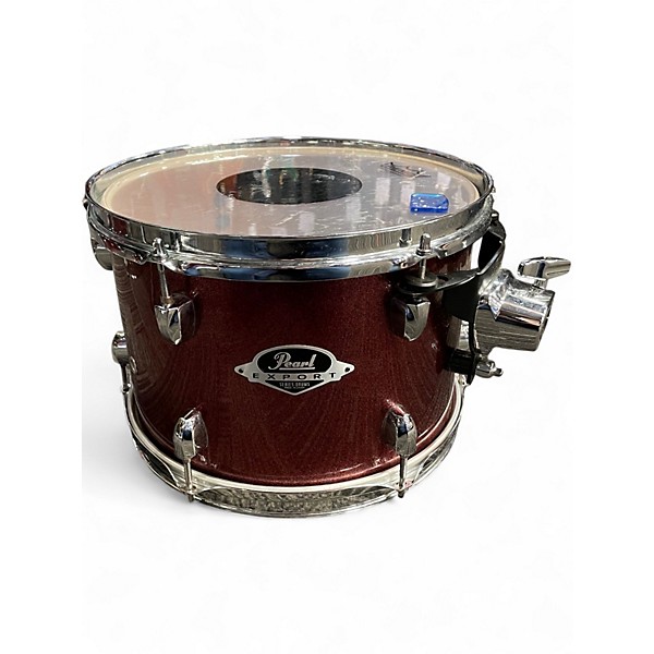 Used Pearl 5 Piece Export Burgundy Drum Kit