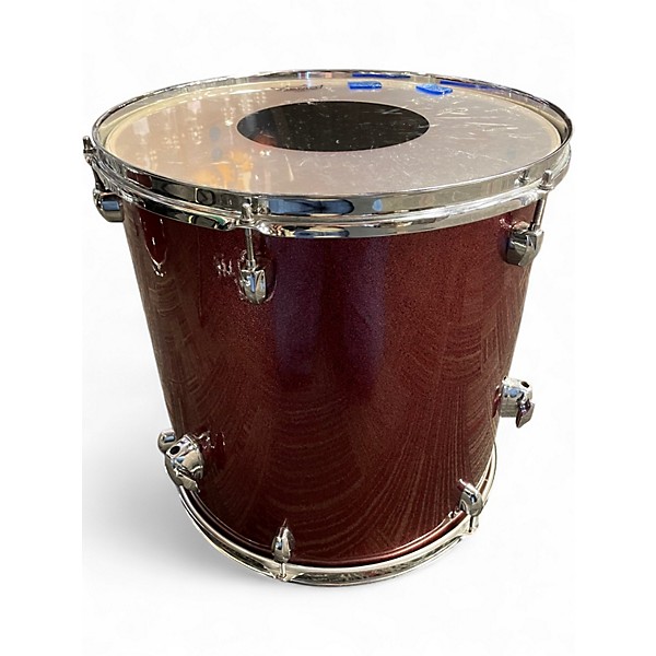 Used Pearl 5 Piece Export Burgundy Drum Kit