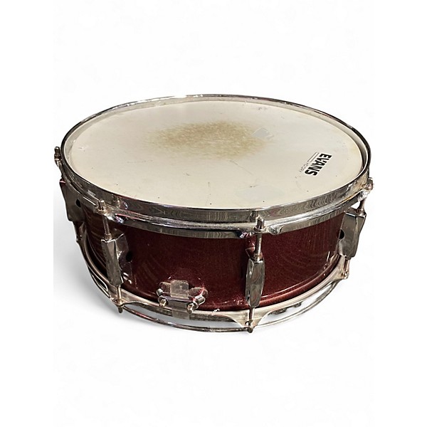 Used Pearl 5 Piece Export Burgundy Drum Kit