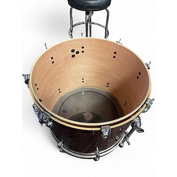 Used Pearl 5 Piece Export Burgundy Drum Kit
