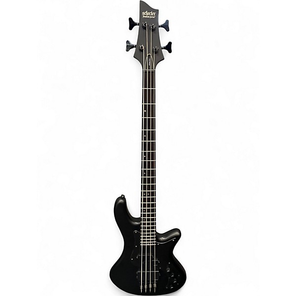 Used Schecter Guitar Research stiletto stealth 4 Satin Black Electric Bass Guitar