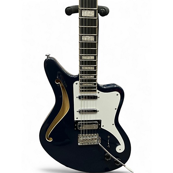 Used 1980s D'Angelico Premier Series Bedford SH NAVY BLUE Hollow Body Electric Guitar