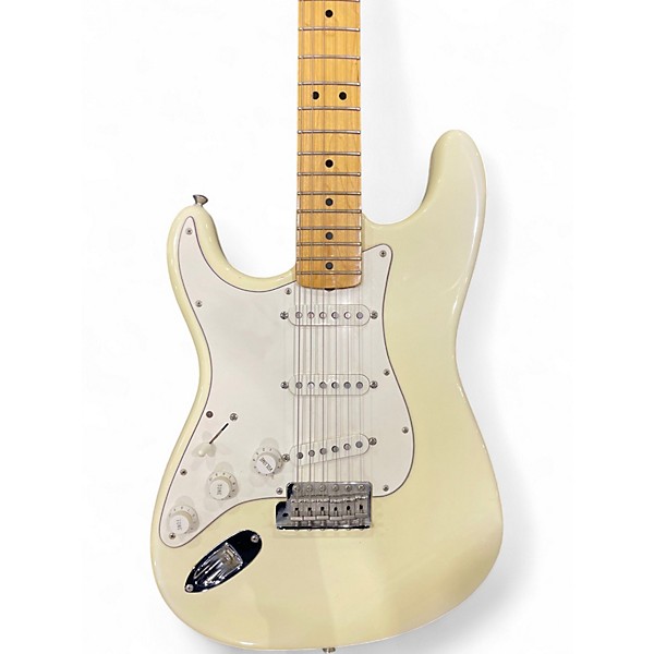 Used 1997 Fender Jimi Hendrix Stratocaster White Solid Body Electric Guitar