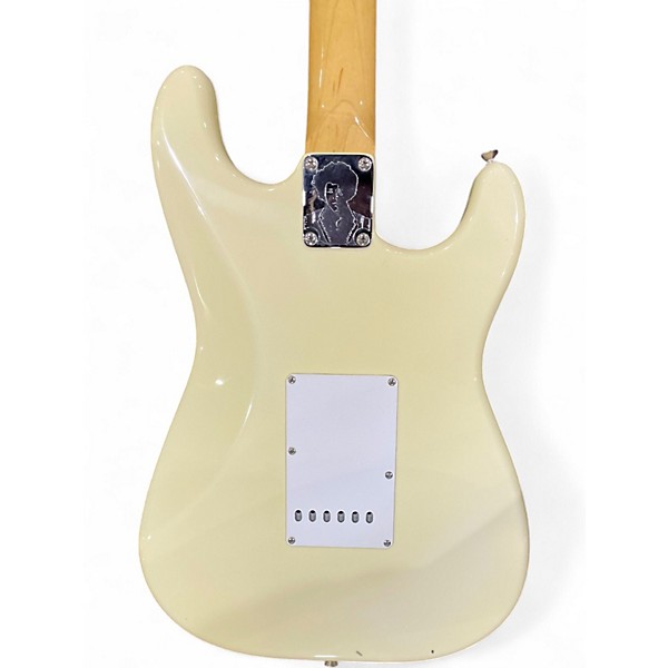 Used 1997 Fender Jimi Hendrix Stratocaster White Solid Body Electric Guitar