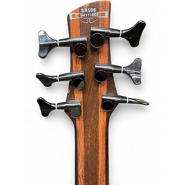 Used Ibanez SR506 6 String Walnut Electric Bass Guitar