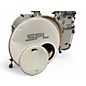 Used SPL 4 Piece Street Bop Silver Metallic Glitter Drum Kit