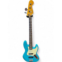 Used 2023 Fender American Professional II Jazz Bass Miami Blue Electric Bass Guitar
