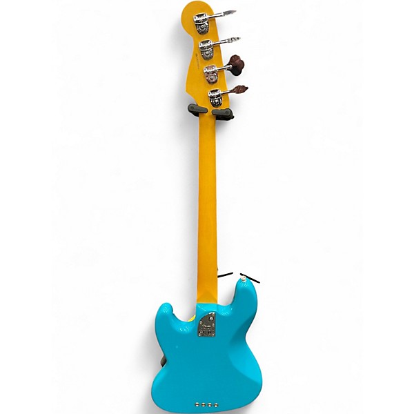Used 2023 Fender American Professional II Jazz Bass Miami Blue Electric Bass Guitar