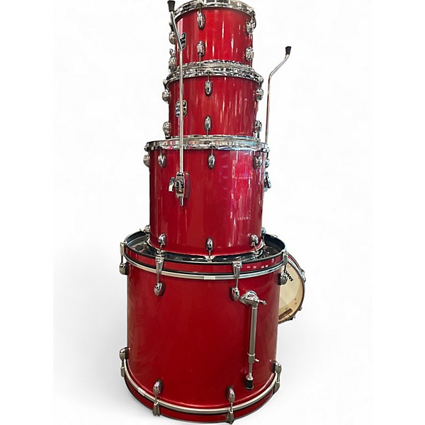 Used Gretsch Drums 5 Piece Energy Metallic Candy Red Burst Drum Kit